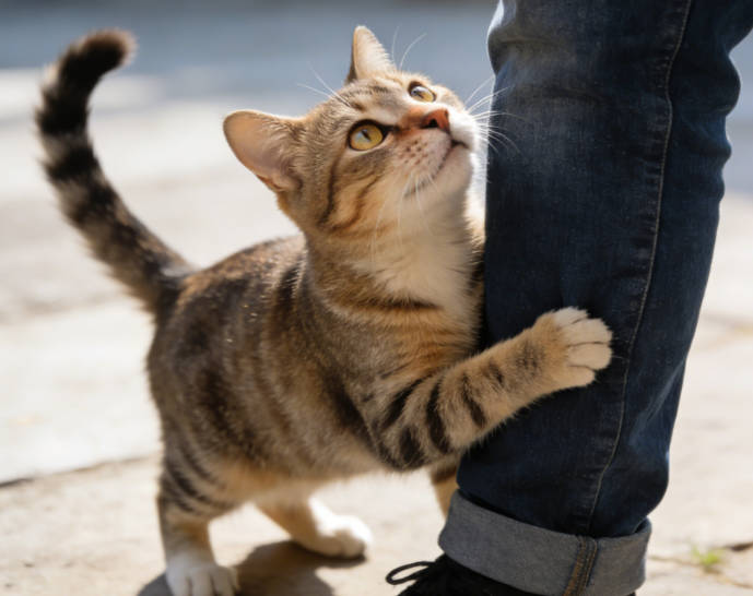 The signals your cat gives when it's hungry
