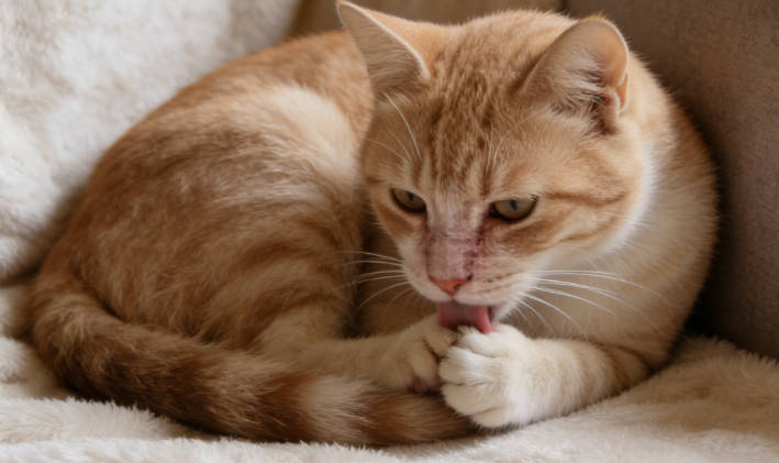 A cat that is feeling unwell